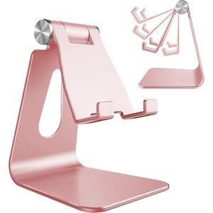 Rose Gold Aluminum Adjustable Cell Phone Desktop Stand